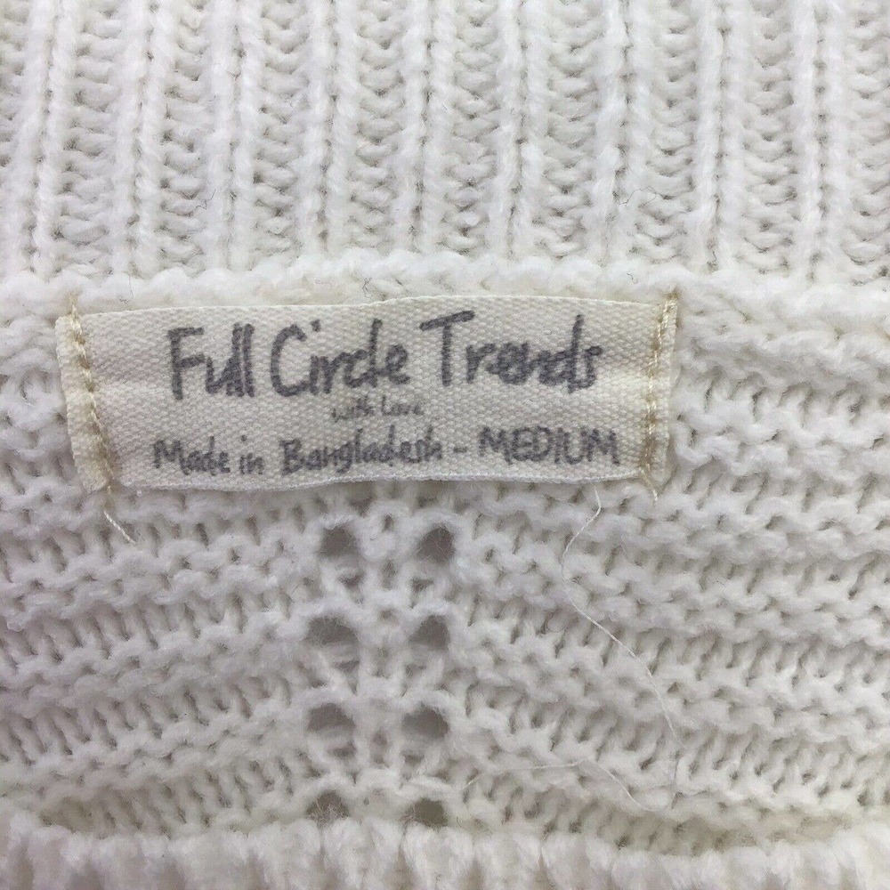 FULL CIRCLE TRENDS Womens Striped Zigzag Sweater Size Medium - Picture 10 of 12